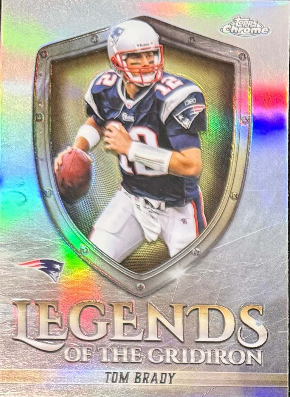 2025 Topps Chrome Tom Brady Legends of the Gridiron Refractor Insert Card LOG-9